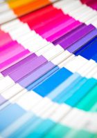 Colour swatches book. Rainbow Pantone sample colors catalogue.
